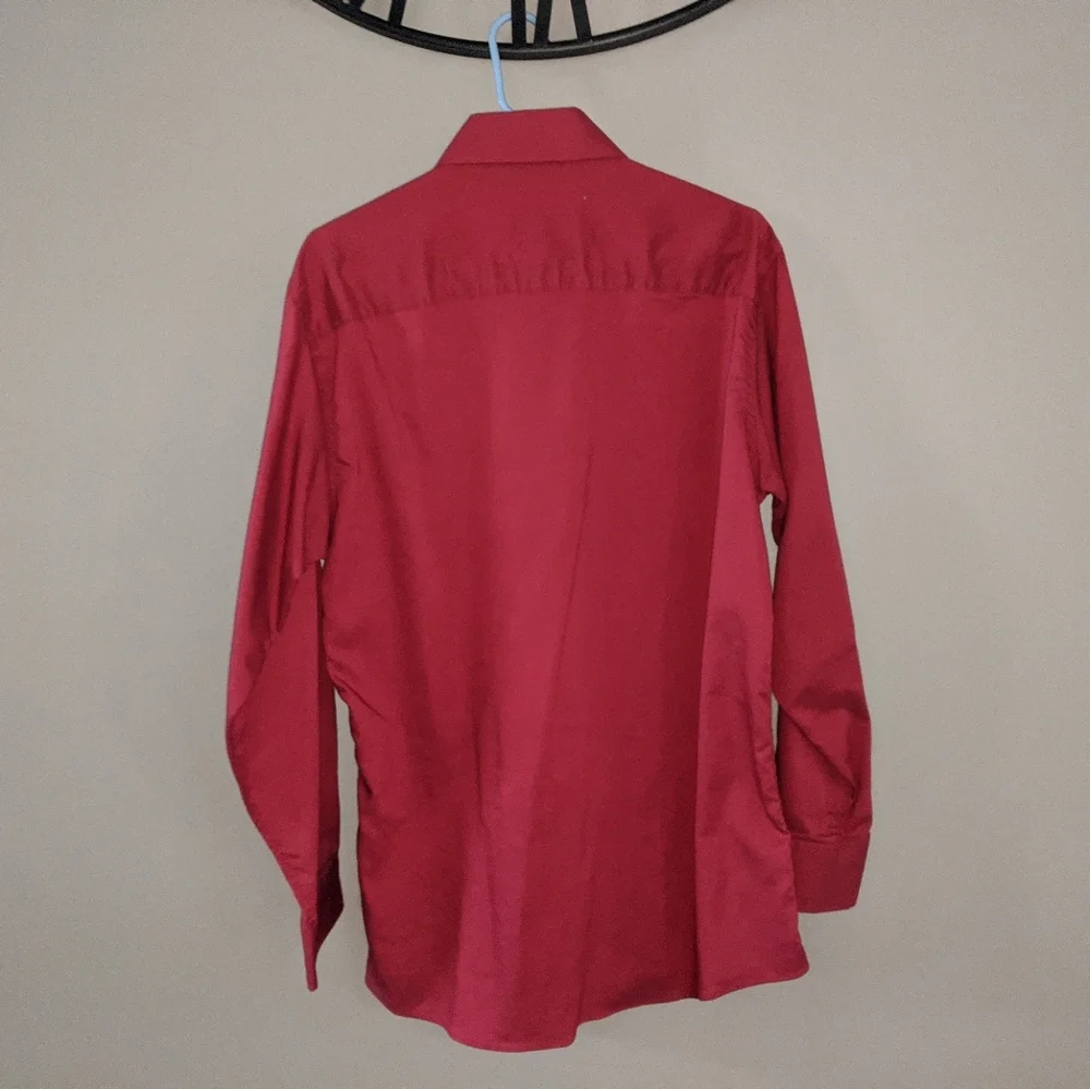 Red Kenneth Cole New York button up dress shirt - Picture 2 of 6